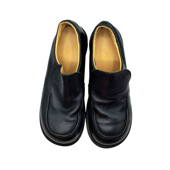 Dr Martens Platform Shoes Womens Size 8 8670 England Chunky Black Leather Loafer - Picture 2 of 14
